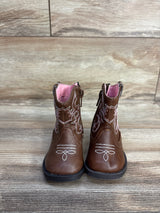 Wonder Nation Faux Leather Western Boots, Brown sz 2c
