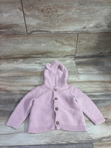 Just One You Knit Hooded Button-Up Cardigan Pink sz 6m