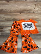 NWOT Shein Wickedly Cute Top & Bottoms Set Orange sz 4T