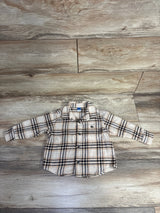 Old Navy Plaid Flannel Tan sz 2T