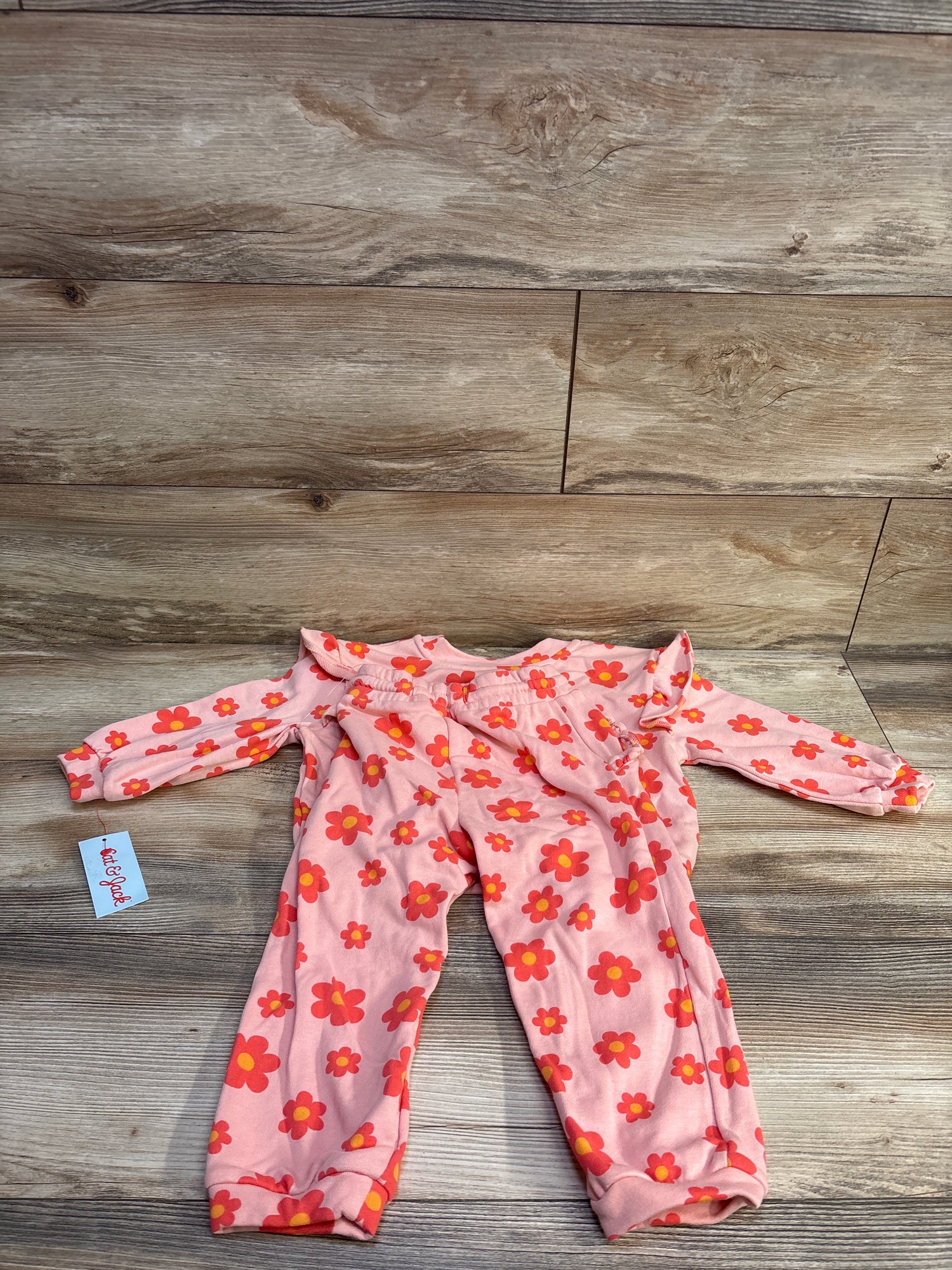 NEW Cat & Jack 2pc Floral Sweatshirt & Joggers Set Pink sz 3T