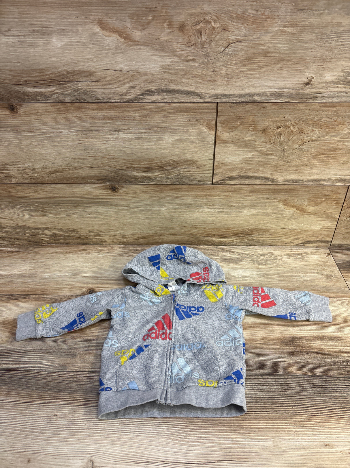Adidas Full Zip Hooded Jacket Grey sz 9m