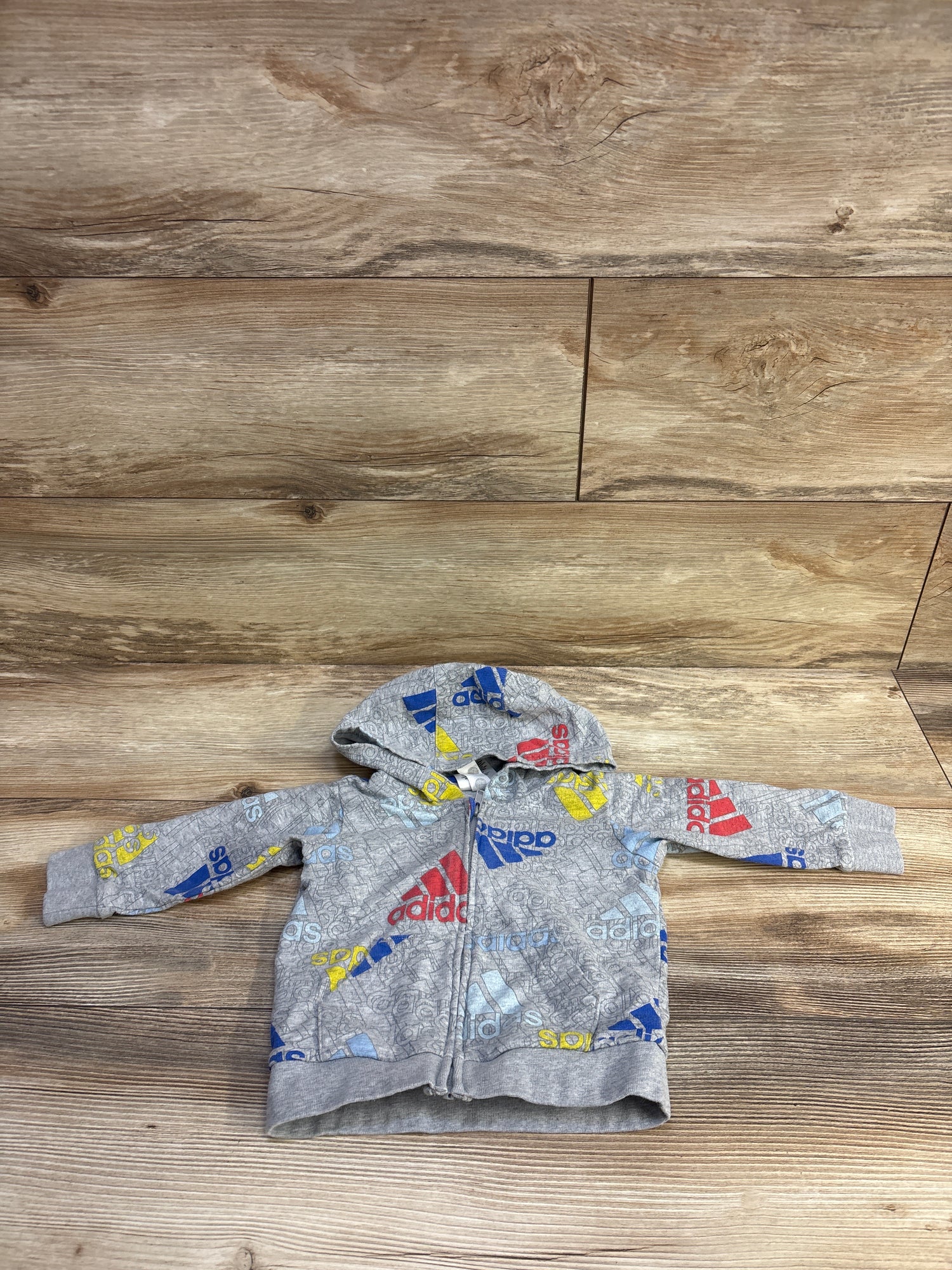Adidas Full Zip Hooded Jacket Grey sz 9m