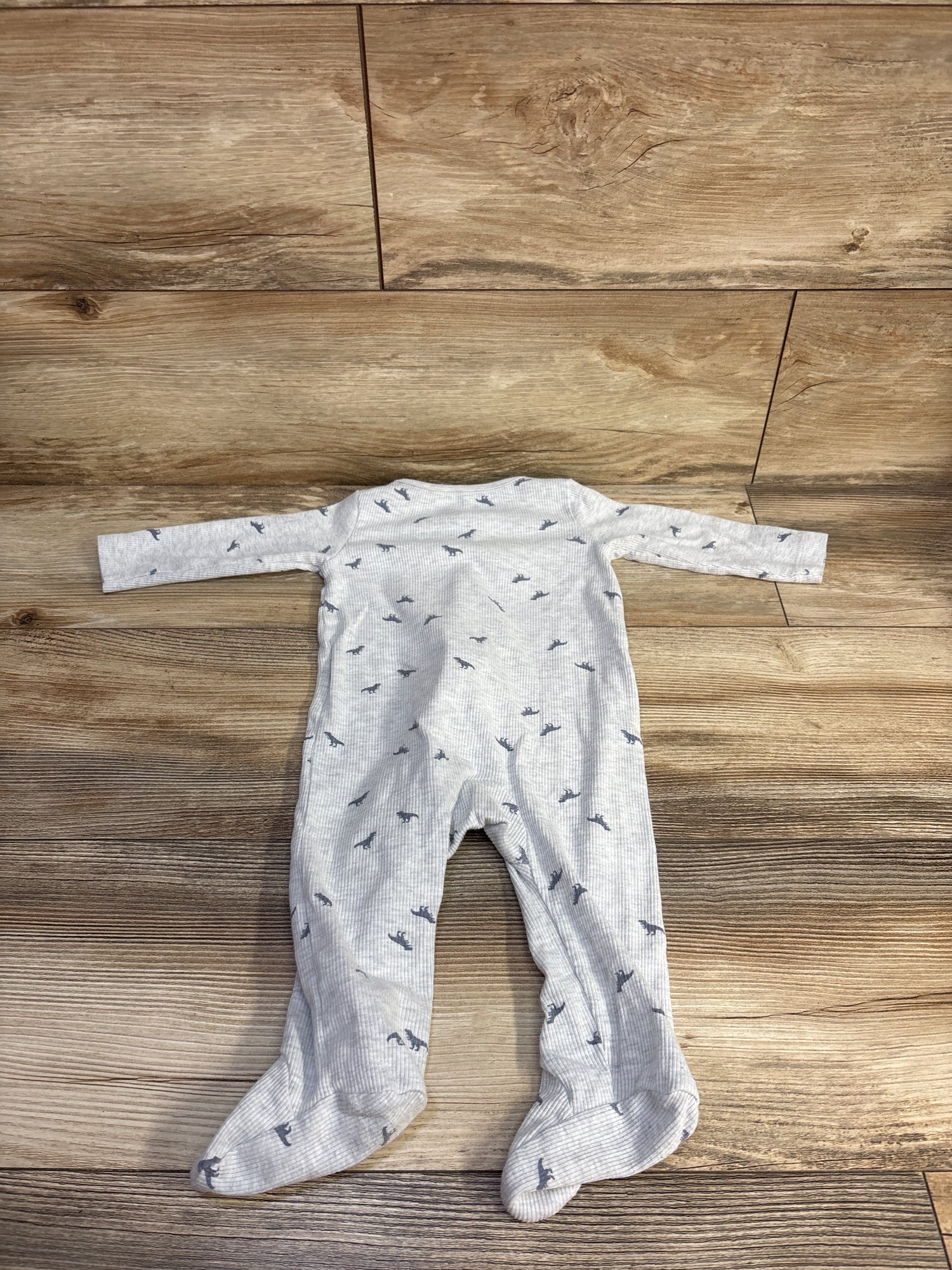Simple Joys Ribbed Dinosaur Sleeper Grey sz 3-6m