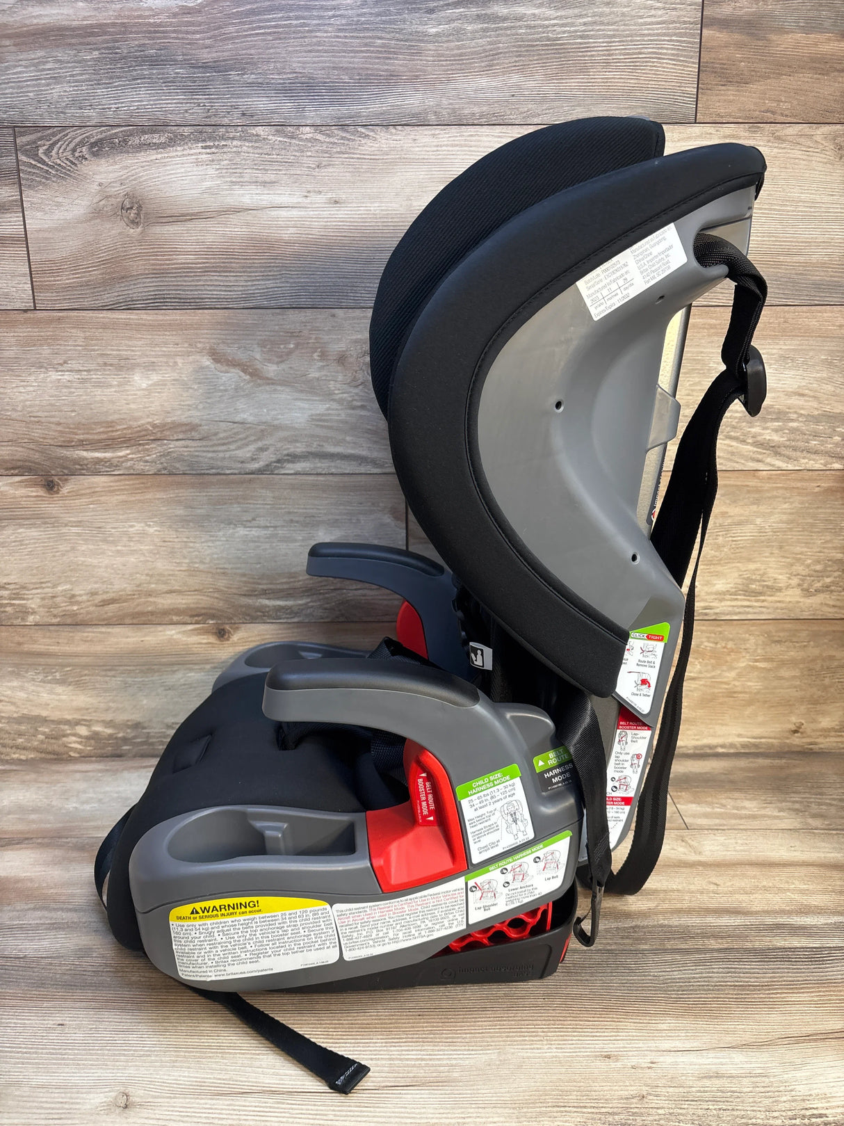 Britax Grow With You ClickTight Harness-2-Booster Car Seat in Black Contour 25-120lbs
