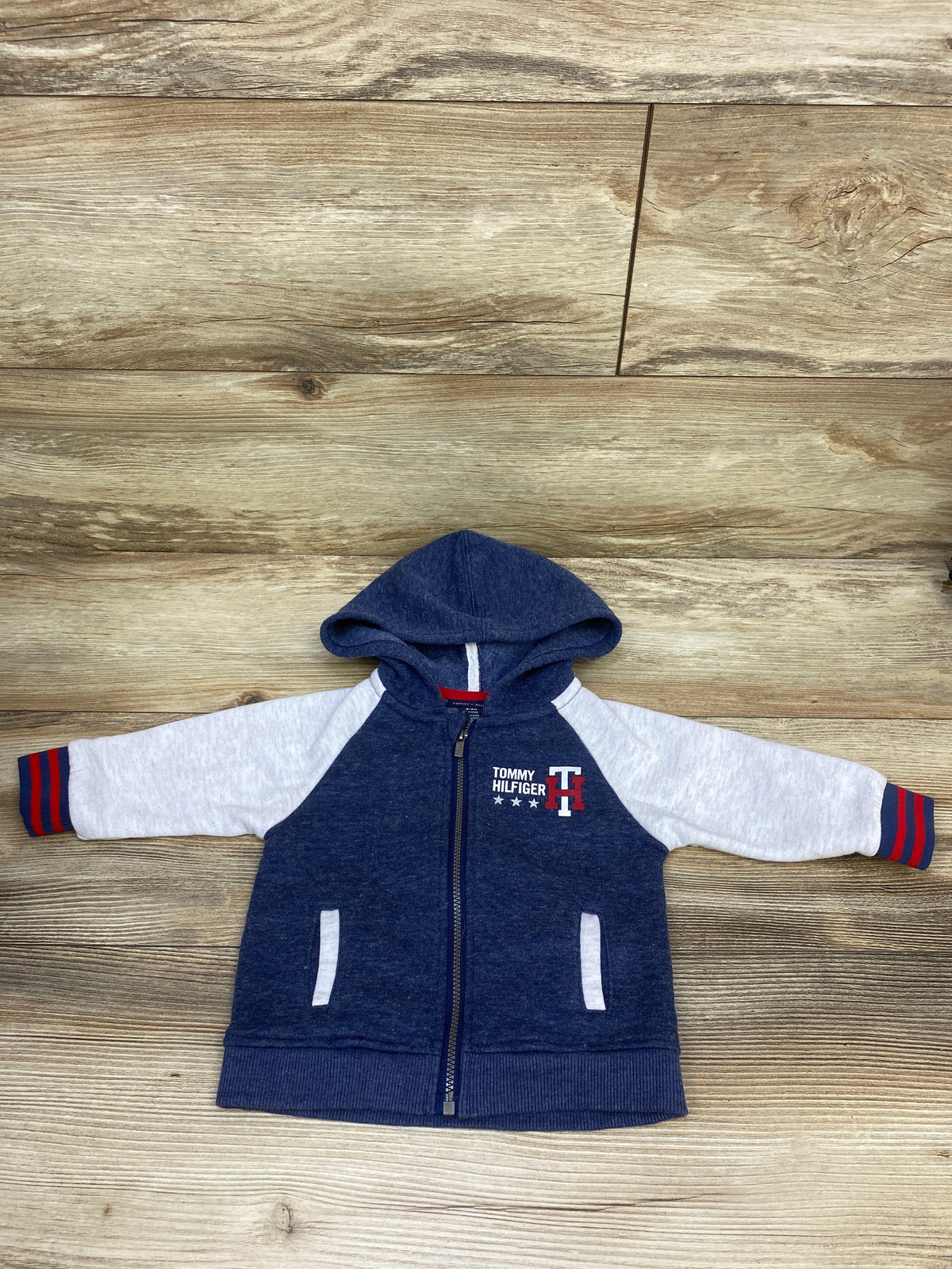 Tommy Hilfiger Full Zip Hoodie Blue sz 6/9m