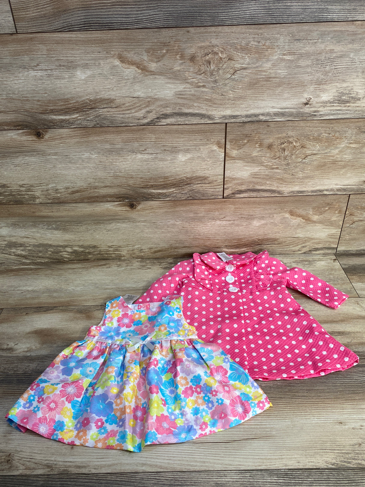 Bonnie Baby 2pc Floral Dress & Coat Pink/White sz 3-6m