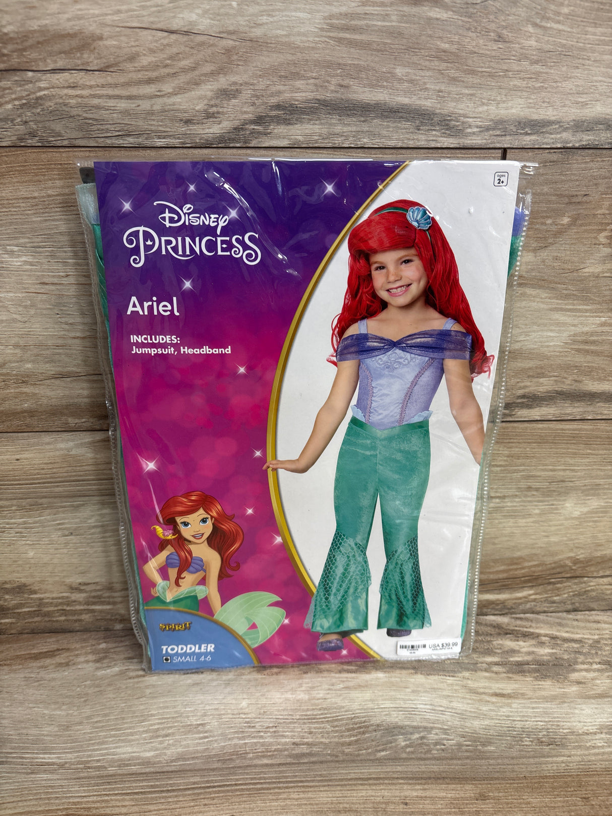 Spirit Disney Princess Ariel Costume sz 4-6
