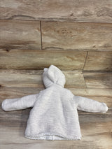 Carter's Sherpa Lined Knit Hooded Button-Up Cardigan Beige sz 12m