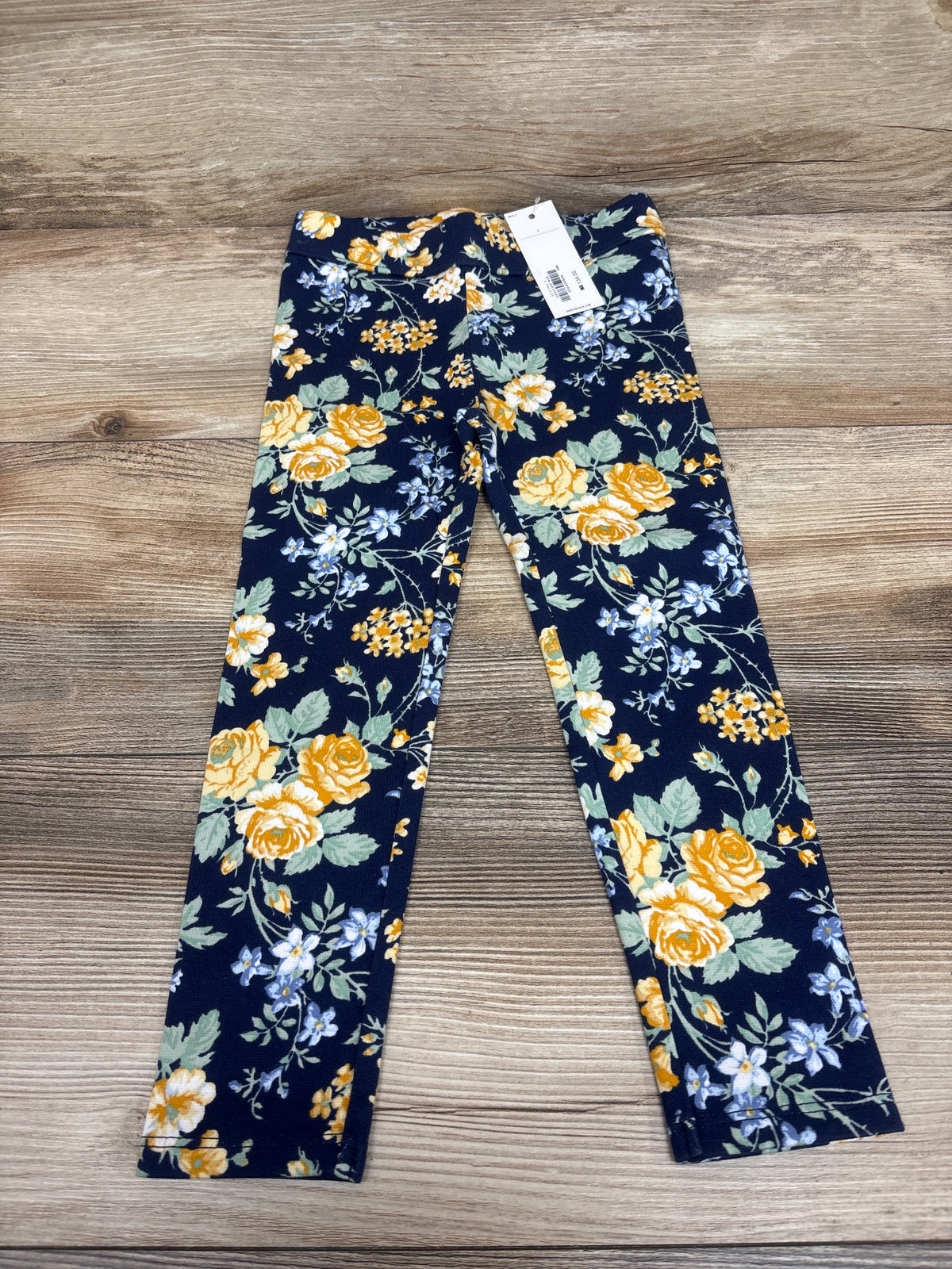 NEW Janie & Jack Floral Leggings Navy sz 3T