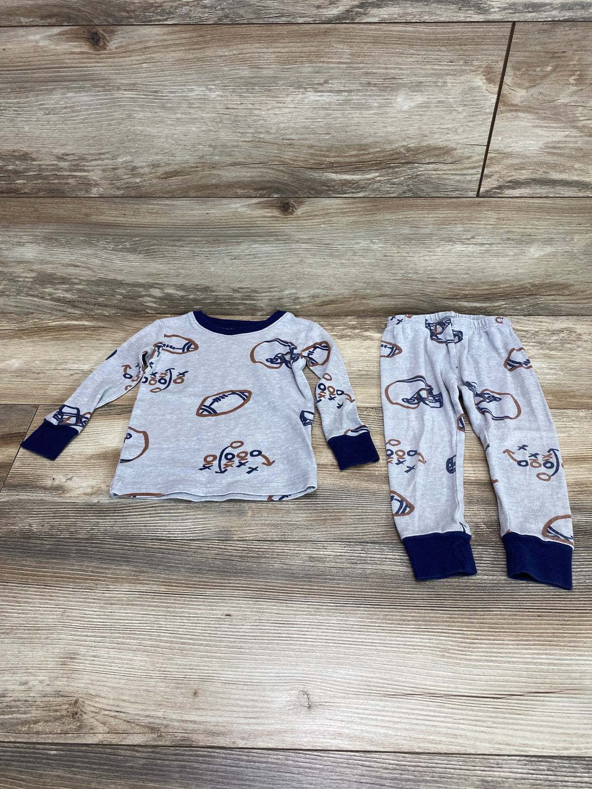 Carter's 2pc Football Pajama Set Grey sz 18m