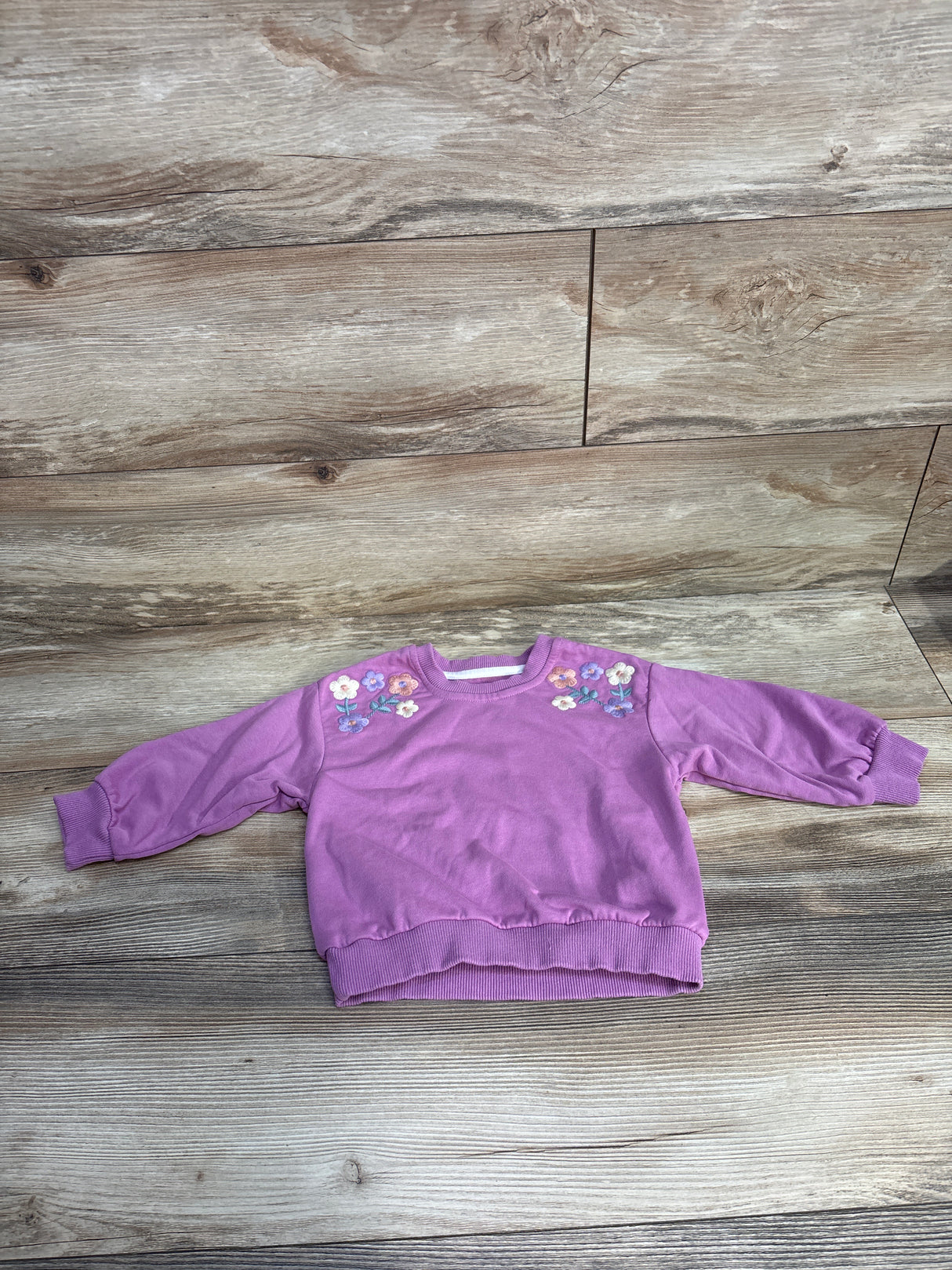 Floral Pullover Sweater Purple sz 2T