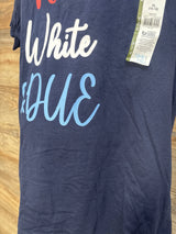 NEW Time & True Red, White, & Due Maternity Shirt Navy sz XL