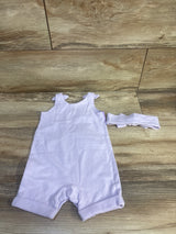 Disney Stitch Sleeveless & Headband Set Lavender sz 6-9m