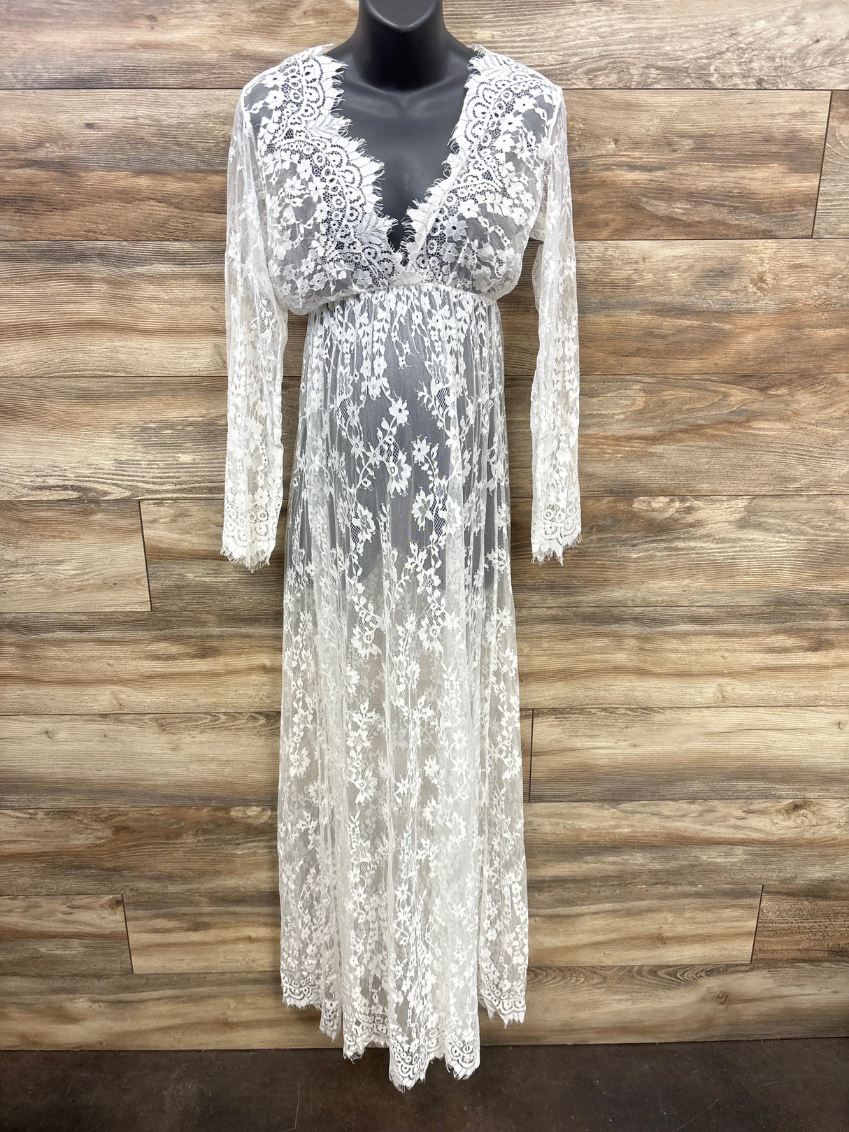 Maternity Maxi Lace Dress White sz XXL