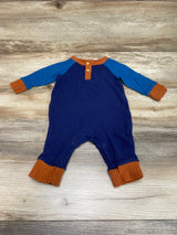 Cat & Jack Henley Waffle Coverall Blue sz 0-3m