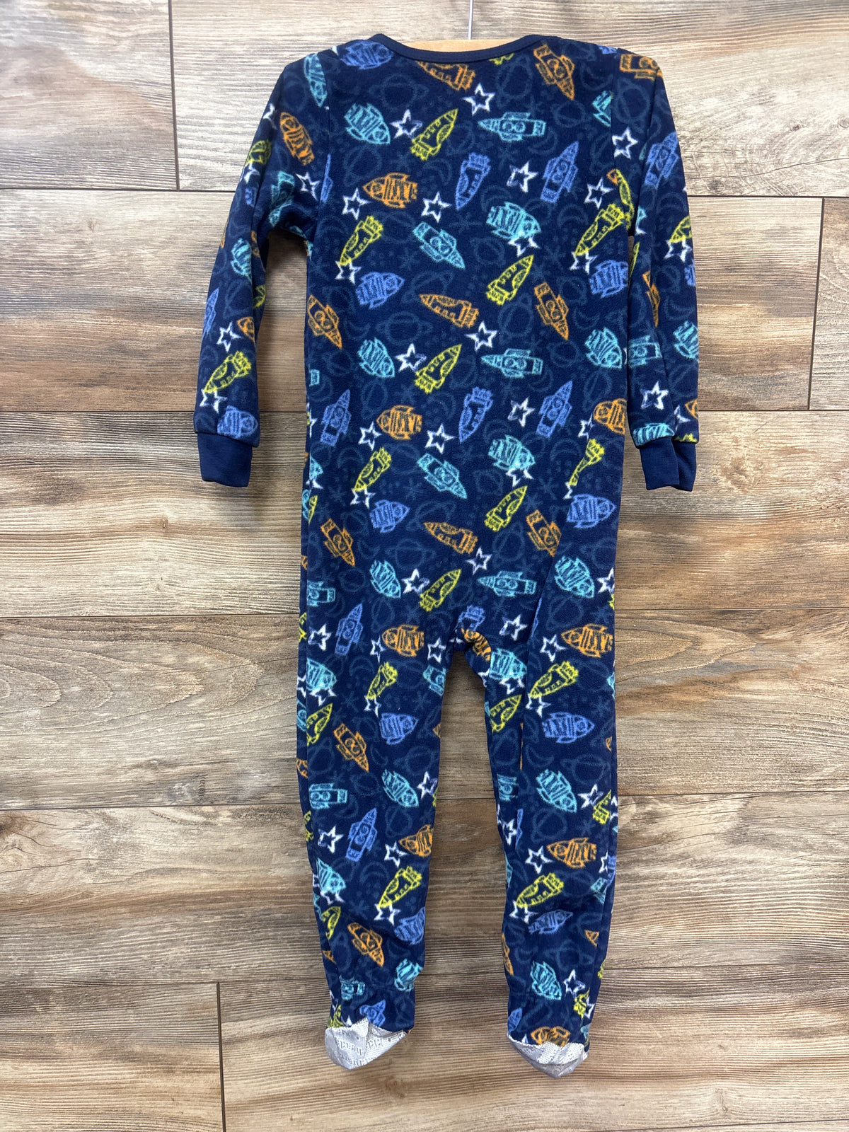 Kids Headquarters Rocketship Blanket Sleeper Blue sz 4T