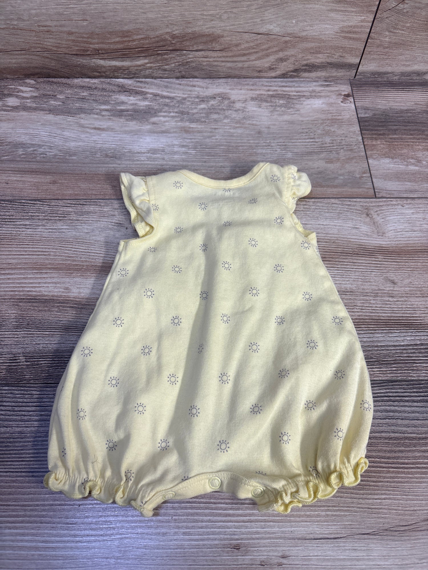 Carter's Sun Ruffle Shortie Romper Yellow sz Newborn