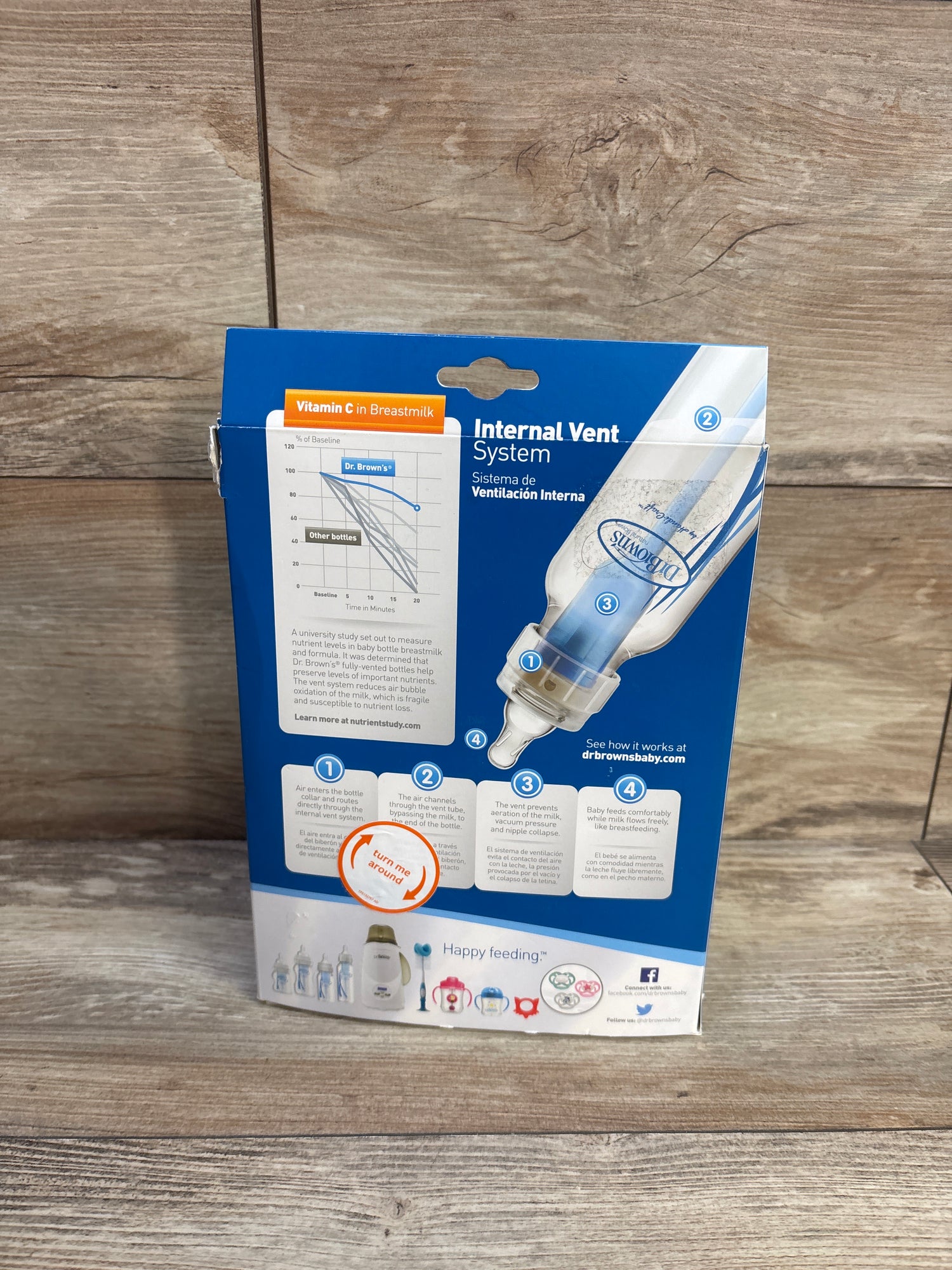 NEW Dr. Brown's Natural Flow Narrow Bottles with Level 1 Slow Flow Nipples, 8oz 3pk