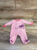 Koala Baby Heart Print Sleeper Pink sz 3m