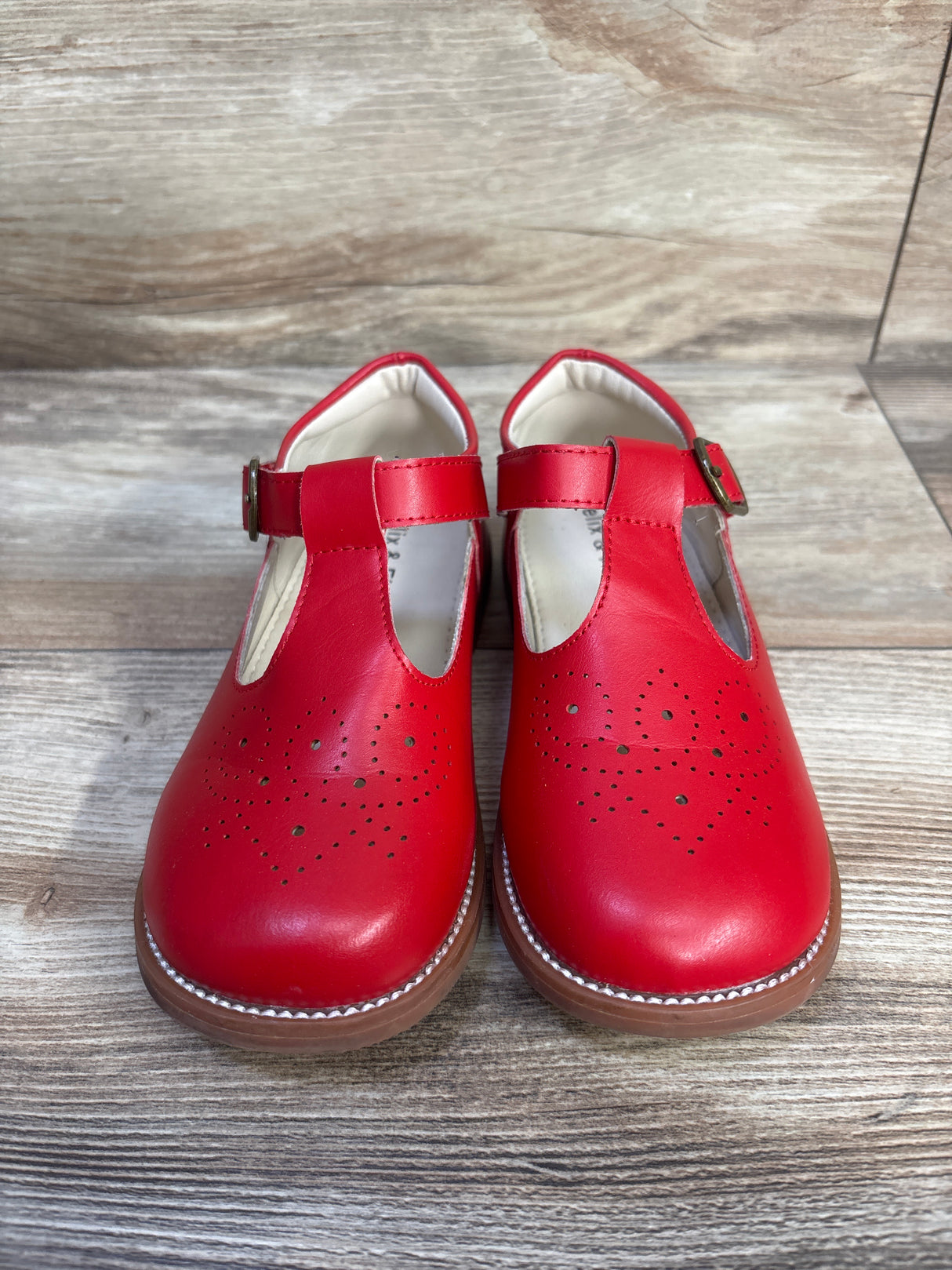 Felix & Flora T-Strap Mary Jane Flats Red sz 11c
