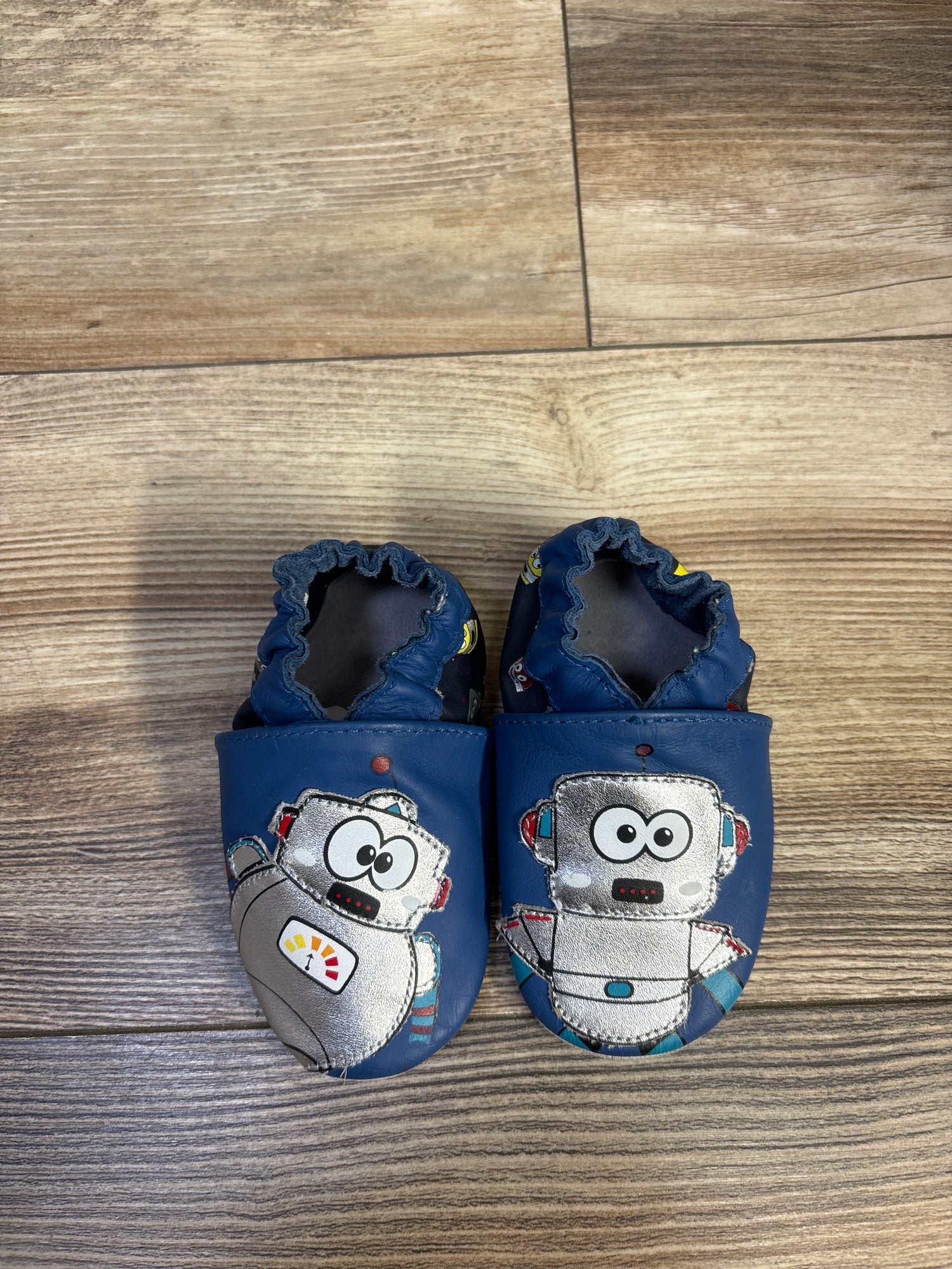 Robeez Robot Soft Sole Shoes Navy sz 4c