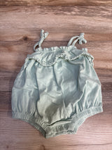 Modern Moments Eyelet Trim Bubble Romper Sage sz 6-9m