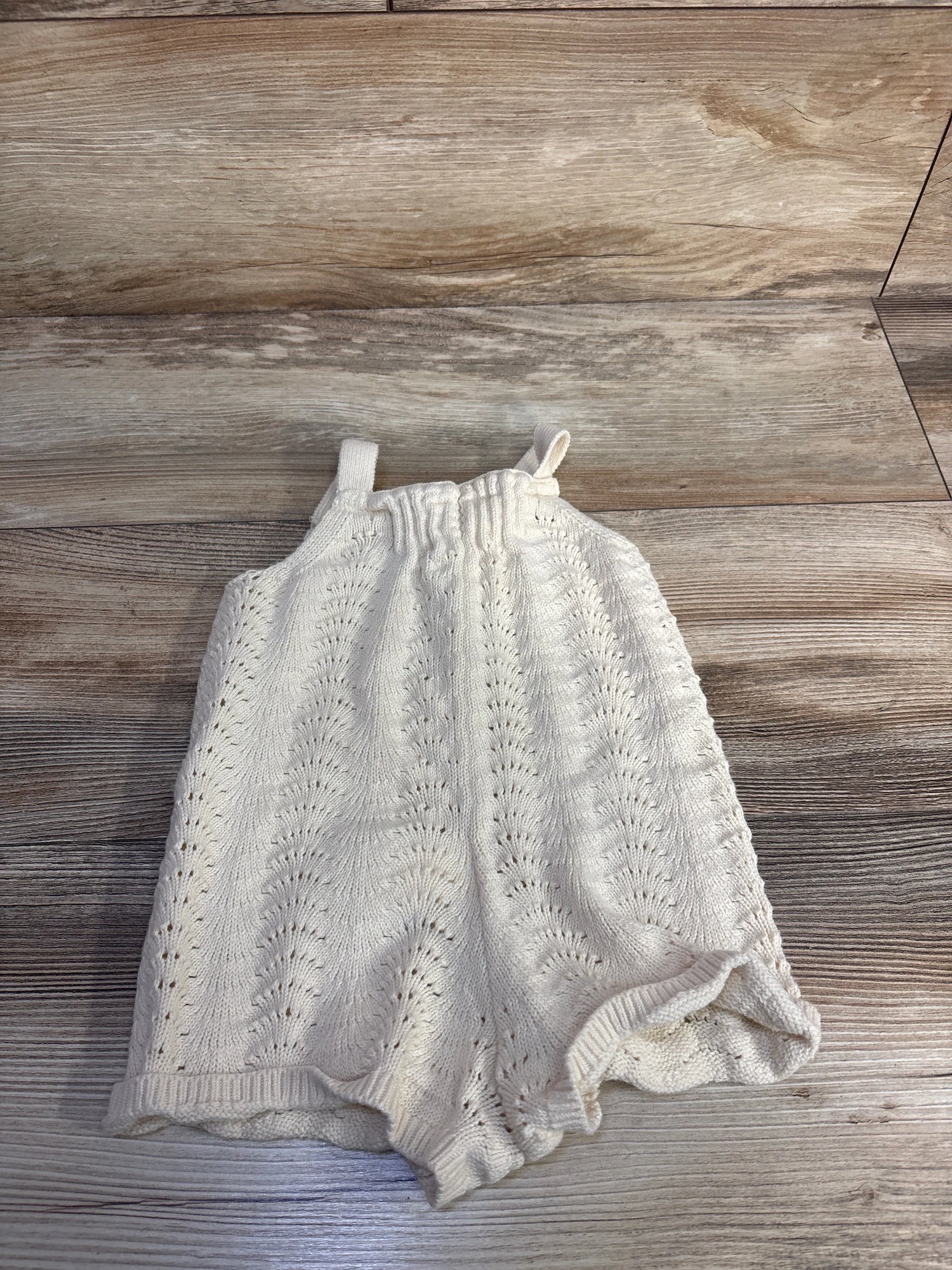Baby Gap Crochet Sweater Romper Ivory sz 6-12m