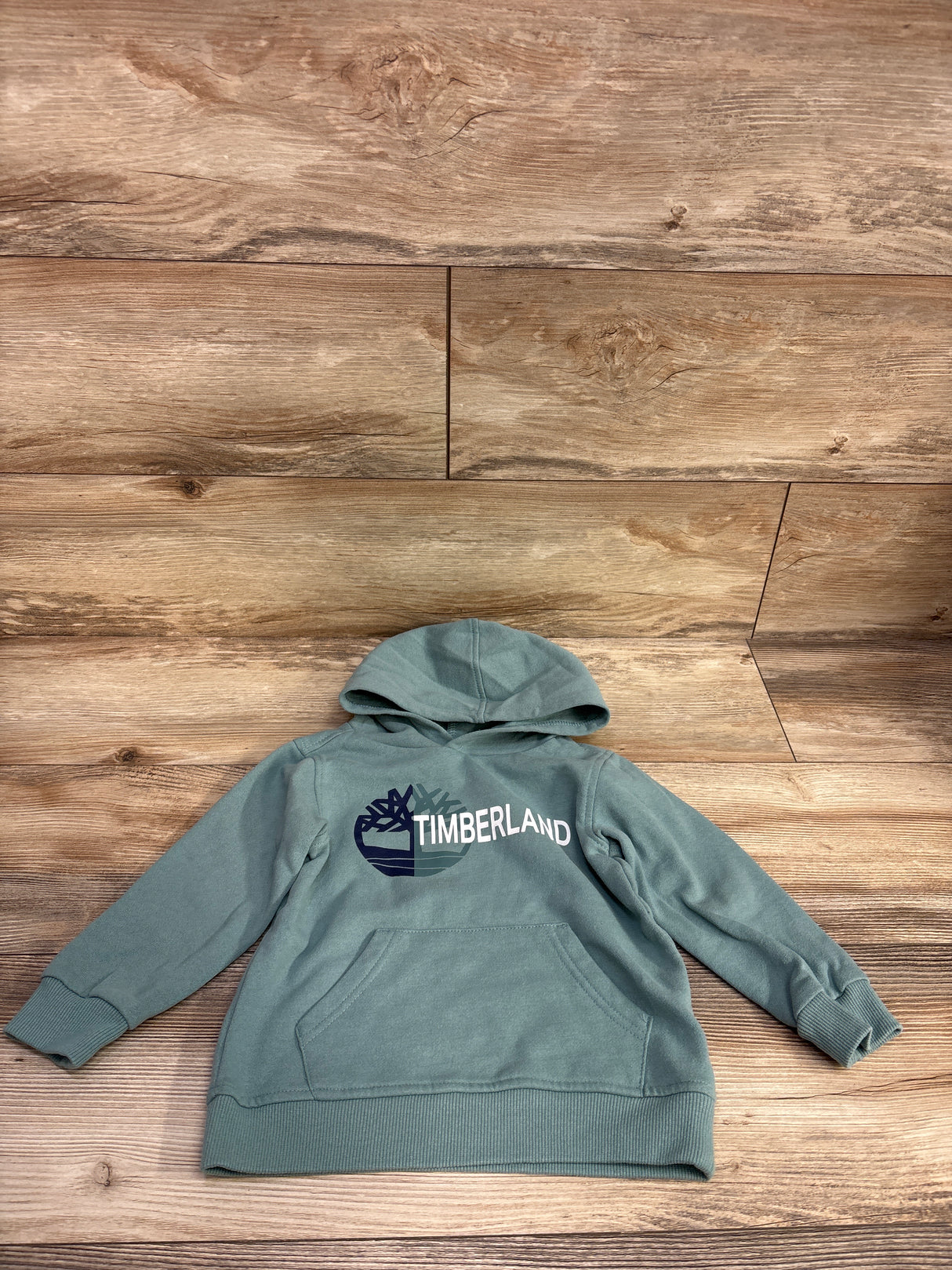 Timberland Logo Pull Over Hoodie Teal sz 3T