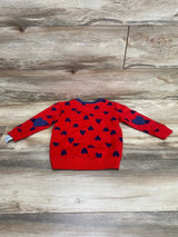 NEW Cat & Jack Heart Print Sweatshirt Red sz 2T