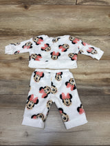 Disney Baby 2pc Plush Minnie Mouse Sweatshirt & Joggers Set White sz Newborn