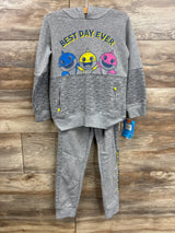 NEW Baby Shark Fleece Hoodie Outfit Set Grey sz 5T