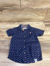 Free Planet Button Up Shirt Blue sz 2T