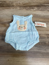 NEW Cat & Jack Gauze Bunny Romper Blue sz Newborn