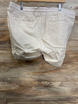 NWOT Gap Maternity Linen-Blend Shorts Beige sz XL
