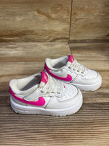 Nike Force 1 EasyOn White Laser Fushia sz 5.5c