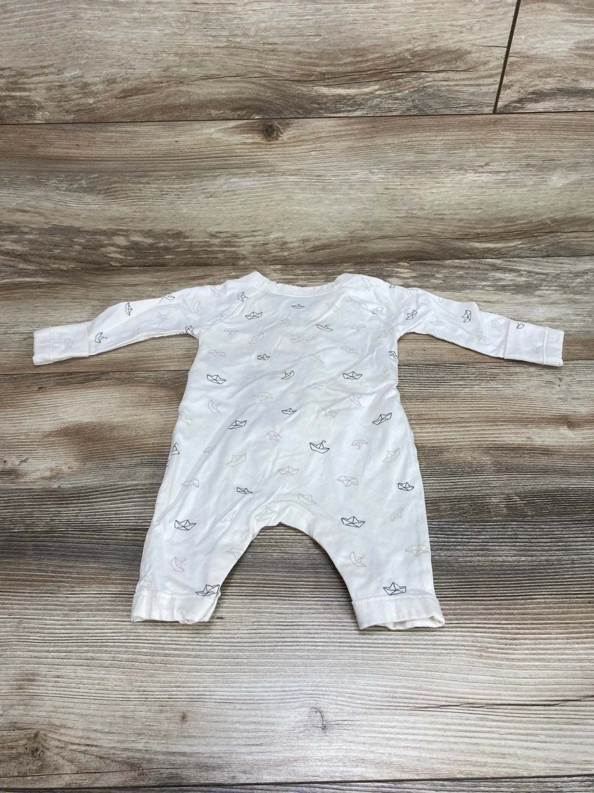 Easy-Peasy Kimono Coverall White sz 0-3m