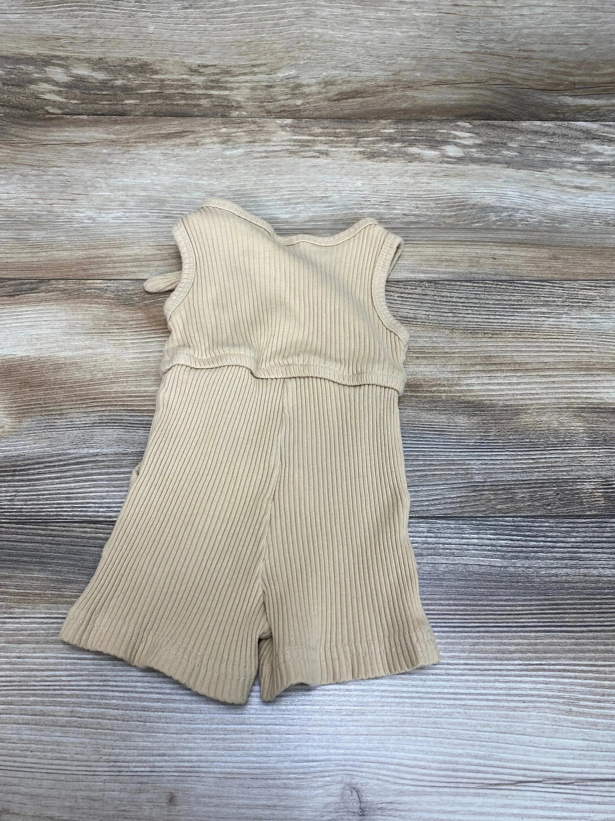 Ribbed Tank Romper Beige sz 6-12m