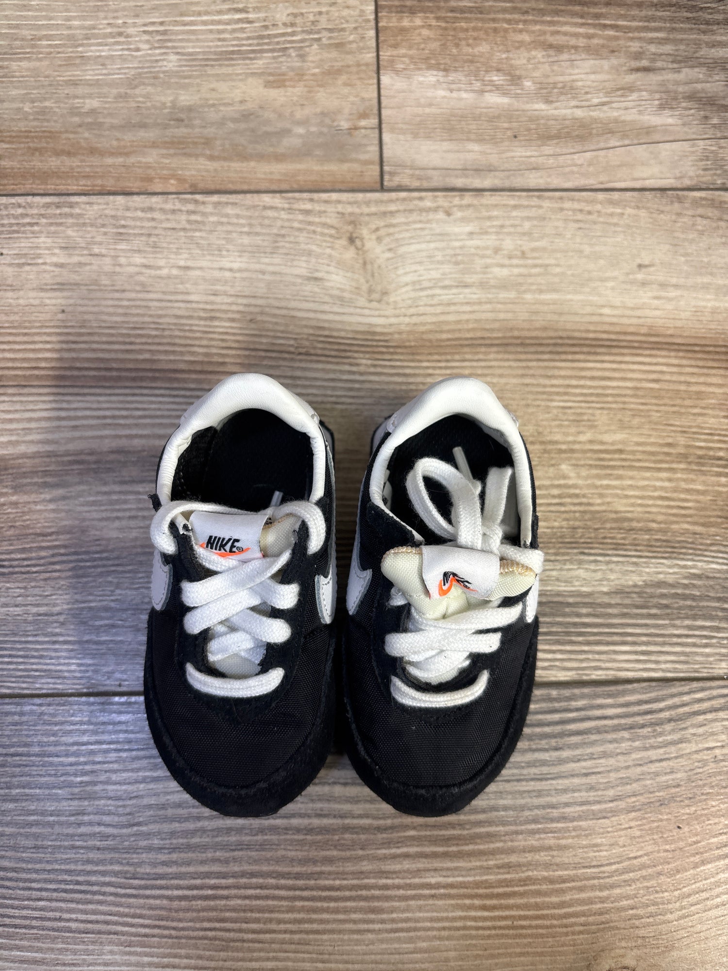 Nike Waffle Trainer 2 TD 'Black White' Sneakers sz 4c
