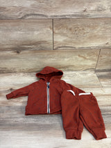 Carter's 2pc Zip-Up Jacket & Pants Set Rust sz 3m