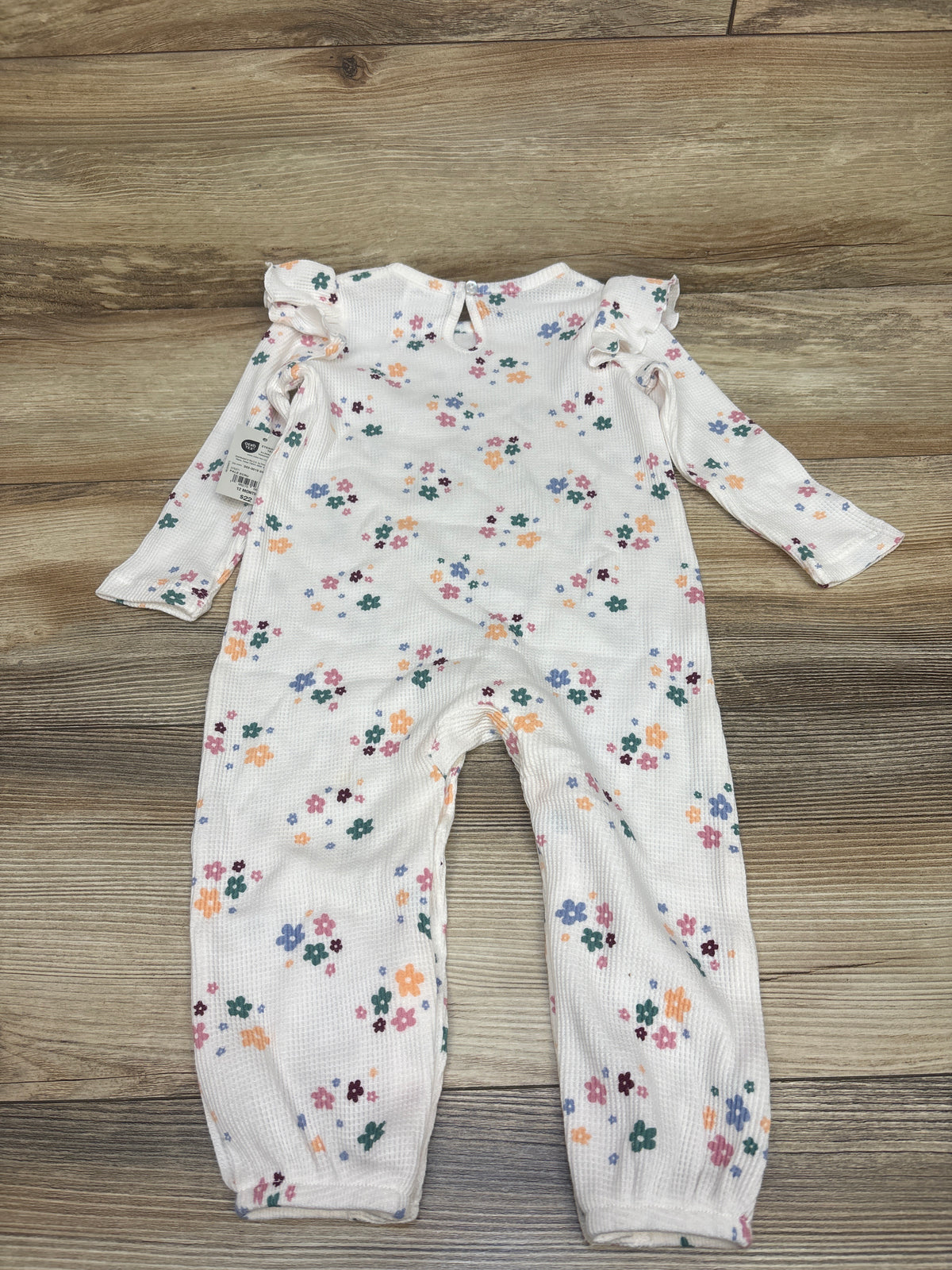 NEW Okie Dokie Waffle Knit Coverall White sz 12m