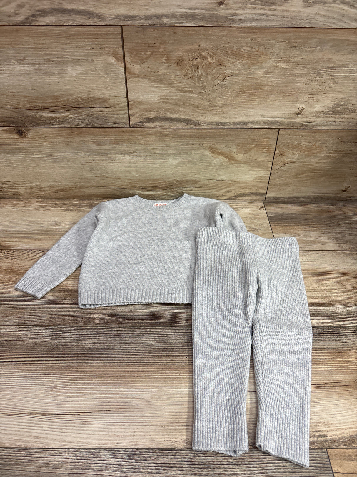 Cat & Jack 2pc Knit Sweater & Pants Set Grey sz 2T