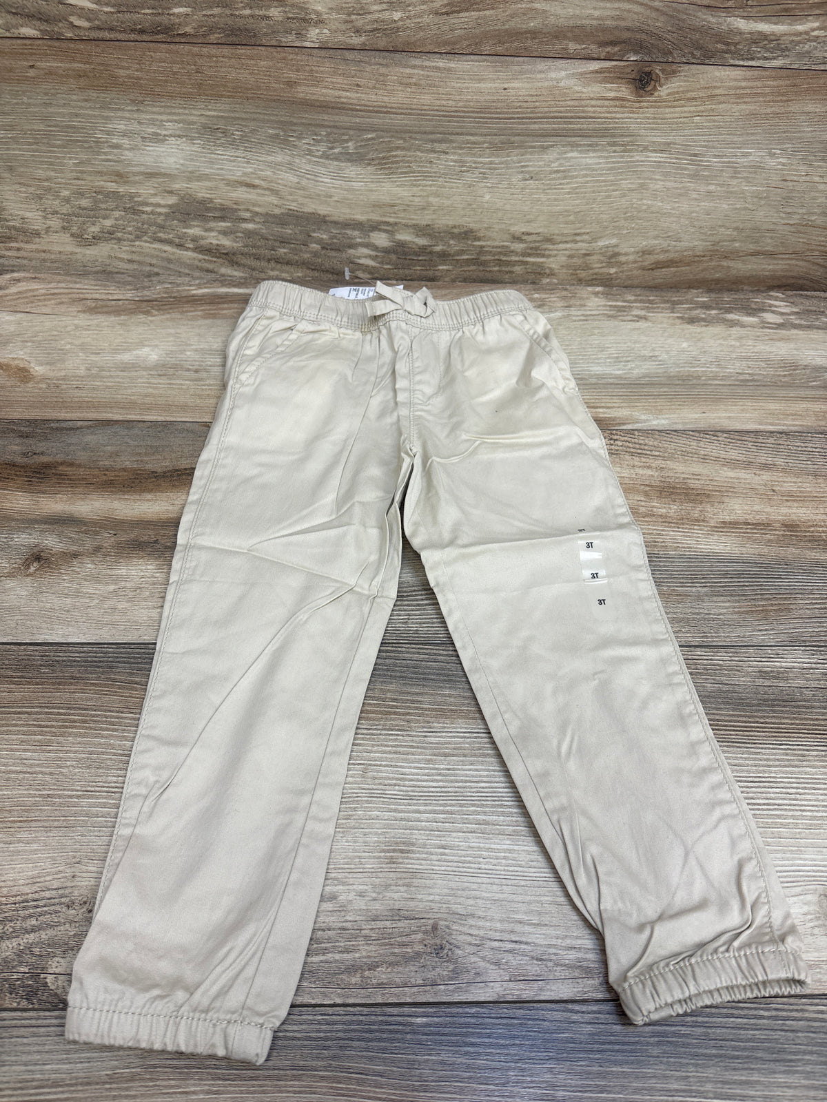NEW Children's Place Twill Woven Pull On Jogger Pants Beige sz 3T