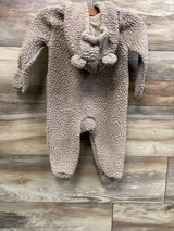 Disney Baby Winnie The Pooh Sherpa Hooded Coverall Brown sz 3-6m