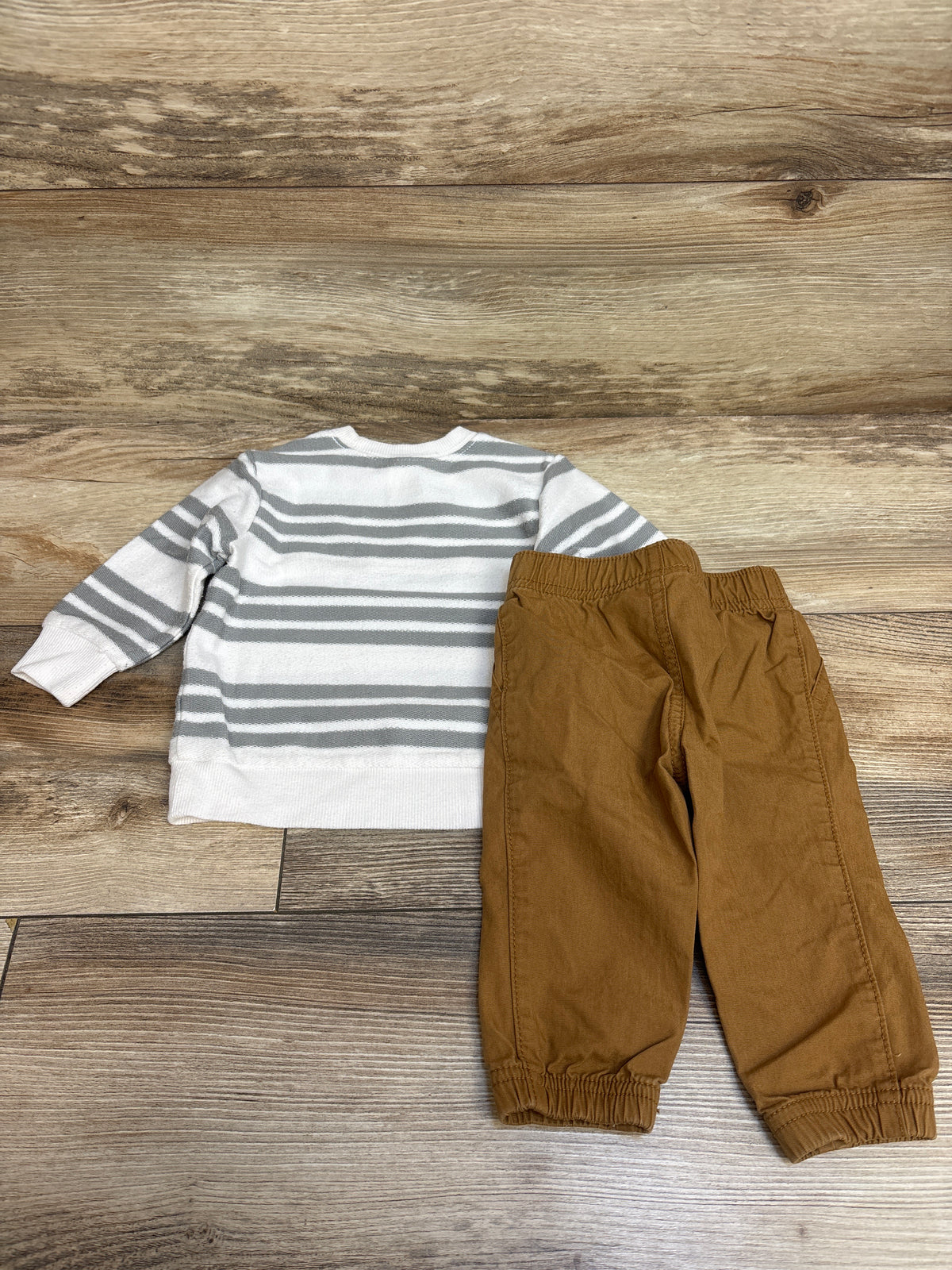 Carter's 2pc Striped Knit Sweater & Pants Set White sz 6m