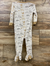 Magnetic Me Modal Animal Print Footie White sz 9-12m