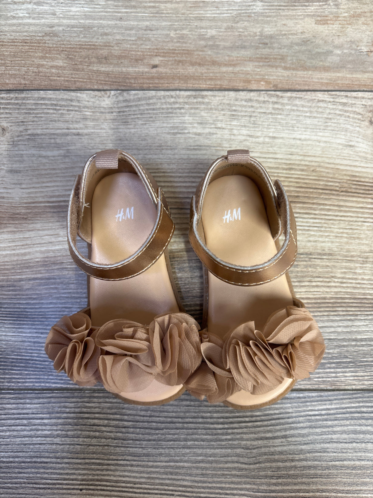 H&M Flower Sandals Bronze sz 5.5c