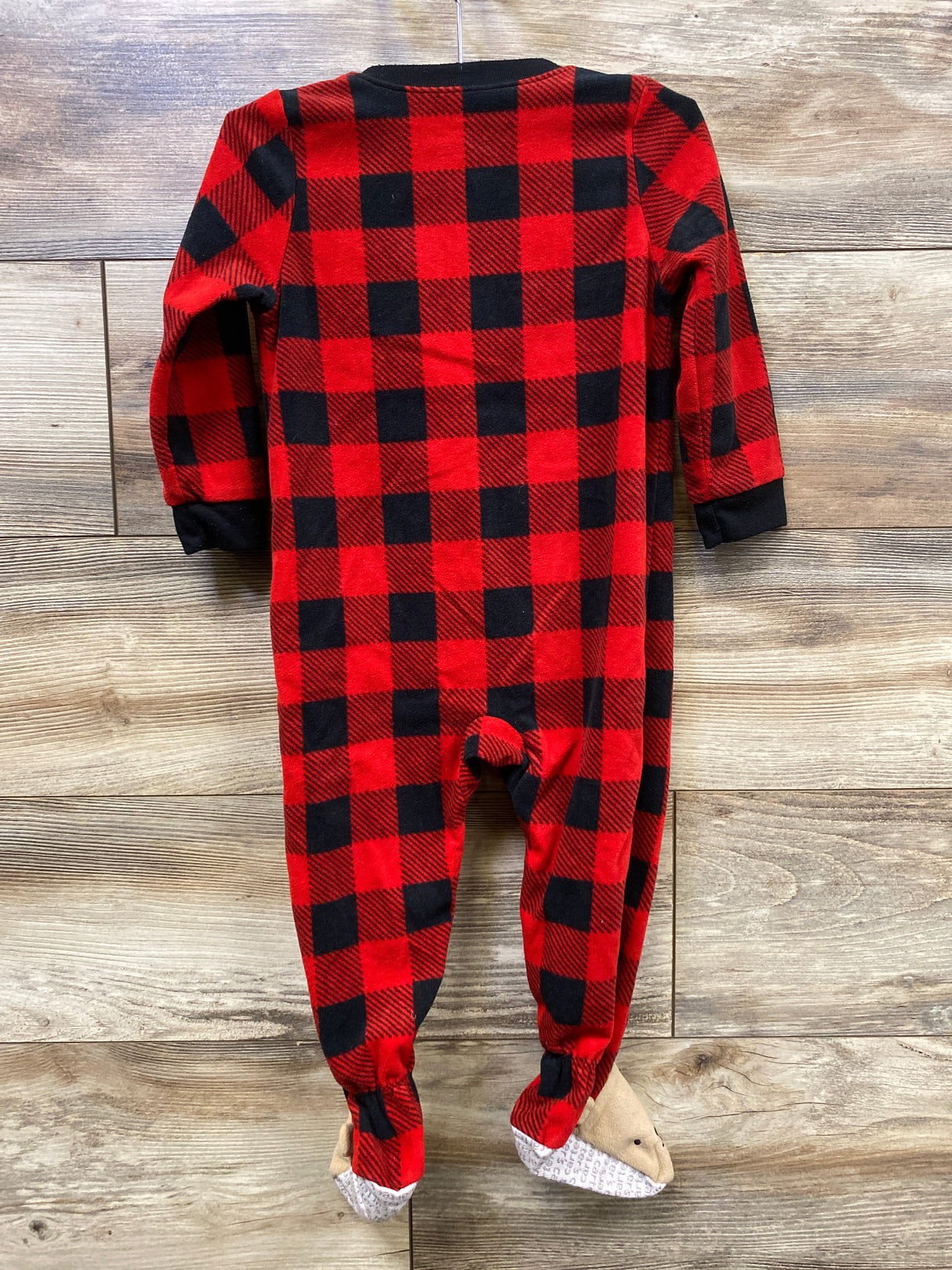 Carter's Buffalo Plaid Blanket Sleeper Red sz 24m