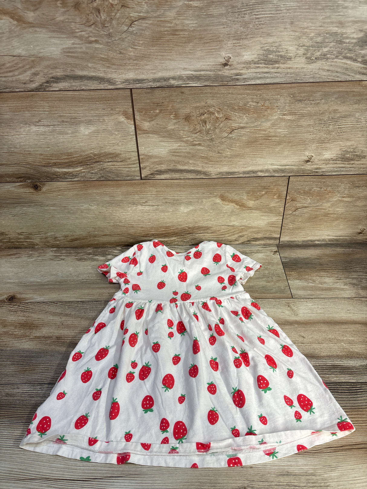 Old Navy Strawberry Print Dress Ivory sz 3T
