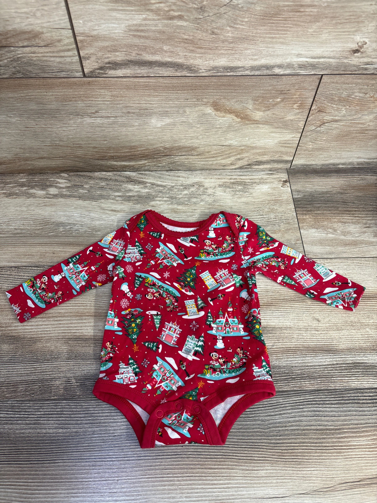 Disney Parks Christmas Mickey Mouse Bodysuit Red sz 6m